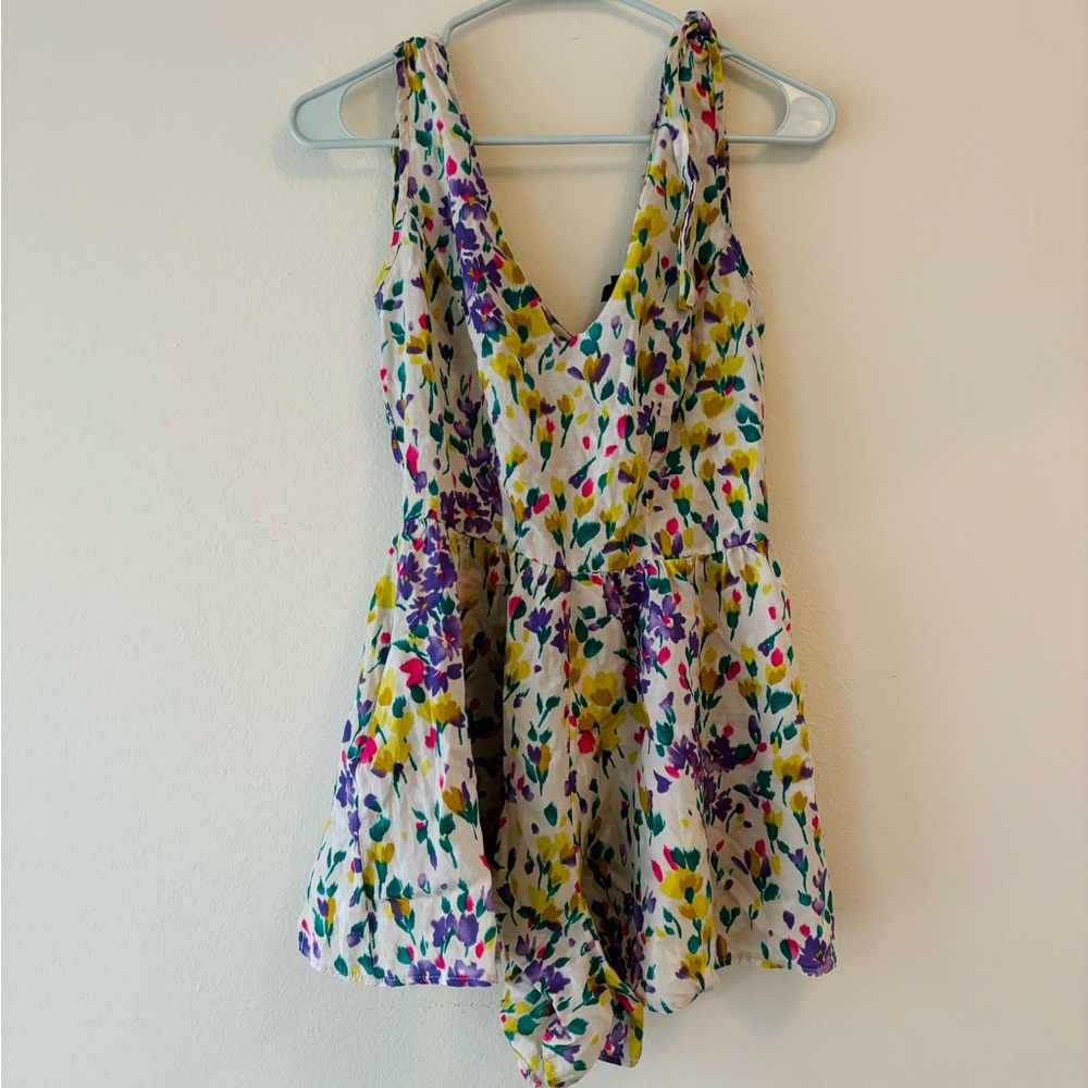 Topshop Multicolor Floral Romper